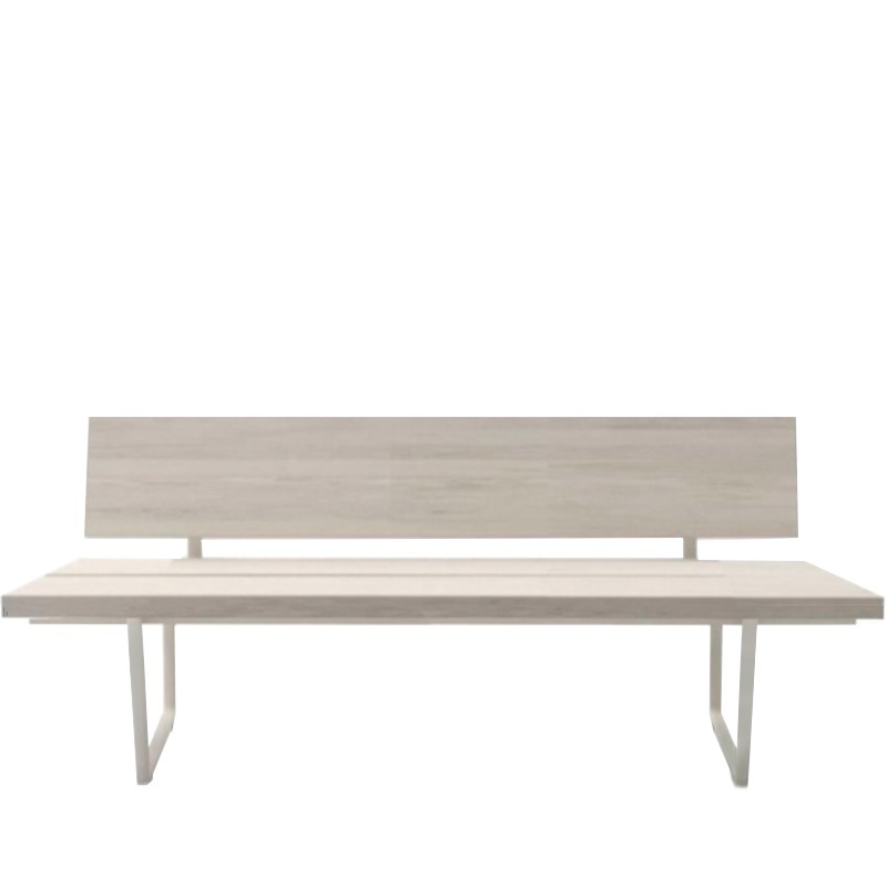 Fast New-Wood Plan 3-Sitzer Bank mit Rückenlehne